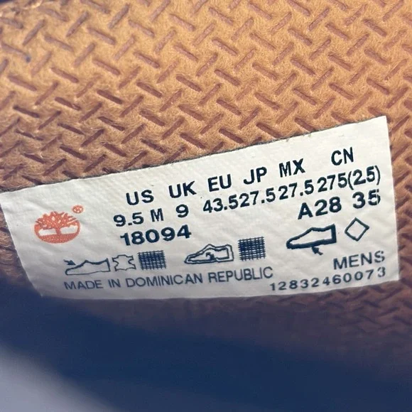 Size 9.5 Timberland 6 Inch Premium Wheat Nubuck Boots | TB 18094 - Picture 2 of 8